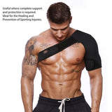 Adjustable Shoulder Support Sports Care Single Back Brace Guard Strap Wrap Belt Band Pads Black Bandage Personal Health Care